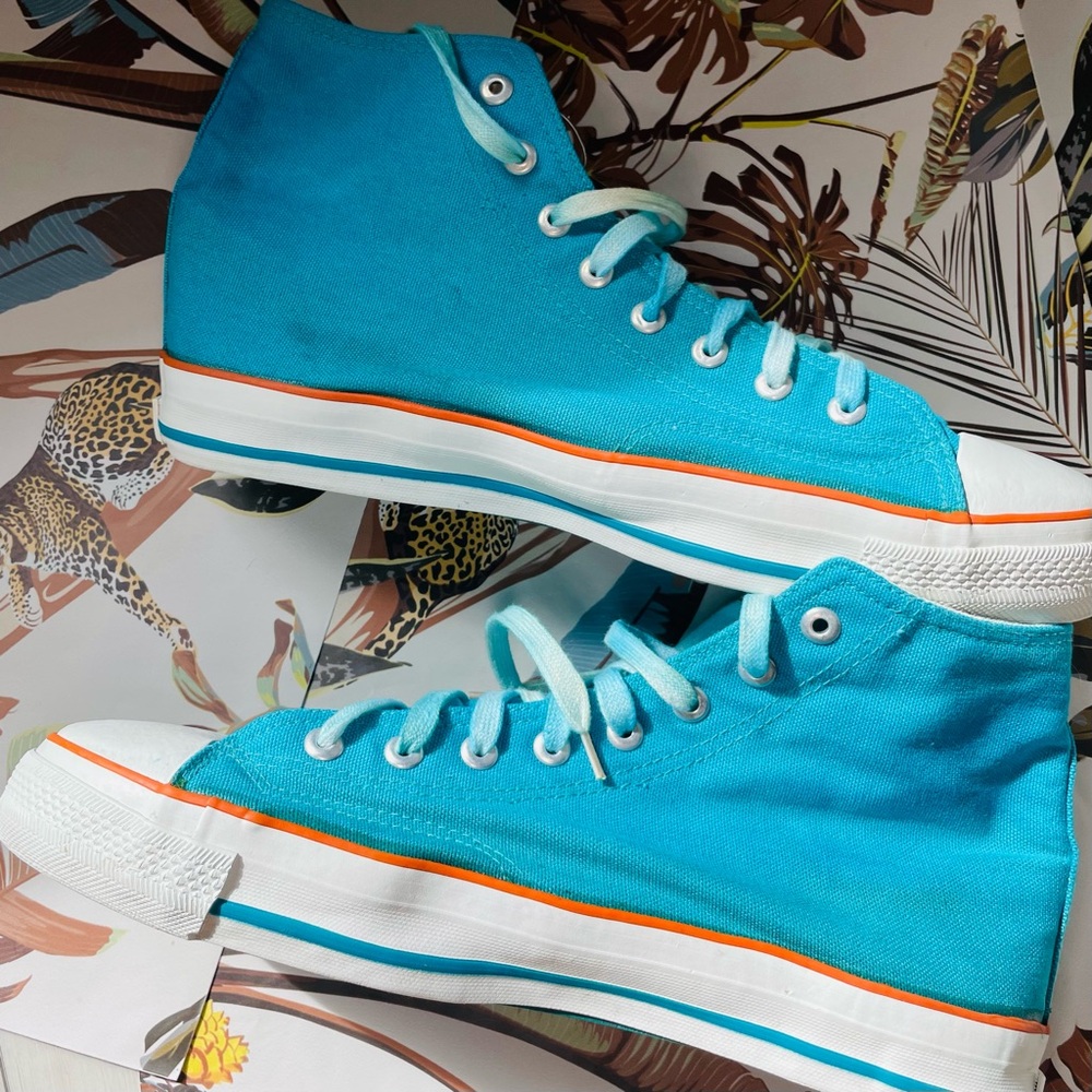 Vintage FL Marlins High-Top Canvas MLB Sneakers Miami Baseball - Picture 2 of 10